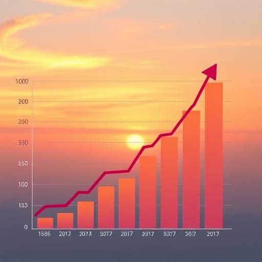 Visualisering af en stigning i brandbevidsthed for en ny startup efter en strategisk SEO-kampagne.